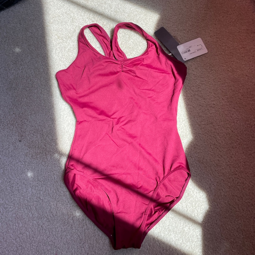 Burgundy ballet leotard